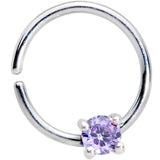 18G 5/16 Purple Gem 925 Sterling Silver Seamless Circular Ring
