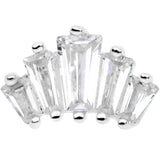 18G 5/16 Clear CZ Crown Cartilage Tragus Earring