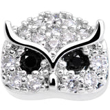 18G 5/16 Clear CZ Gem Wise Owl Cartilage Tragus Earring