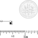 18G 5/16 Clear CZ Gem Wise Owl Cartilage Tragus Earring