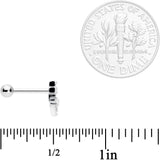 18G 5/16 Clear CZ Gem Nautical Anchor Cartilage Tragus Earring