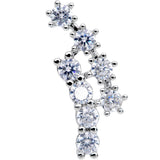 18G 5/16 Clear CZ Gem Spray of Stars Cartilage Tragus Earring