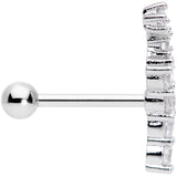 18G 5/16 Clear CZ Gem Spray of Stars Cartilage Tragus Earring