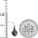 20G Celestial Sun and Moon Faux Hoop L Shaped Nose Ring