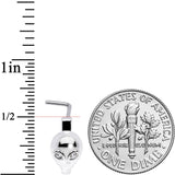 20G Clear Gem Alien Invader Faux Hoop L Shaped Nose Ring