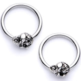 14G 5/8 Elephant BCR Captive Nipple Ring Set