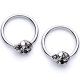 14G 5/8 Elephant BCR Captive Nipple Ring Set