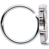 20G 5/16 Clear Gem Starflower Seamless Circular Ring