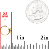 20G 5/16 Gold Tone Feather Seamless Circular Ring