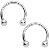 14G 9/16 1/2 Clear Gem Flower Horseshoe Barbell Nipple Ring Set