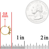 20G 5/16 White Faux Opal Gold Tone Seamless Circular Ring