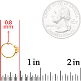 20G 5/16 White Faux Opal Gold Tone Star Seamless Circular Ring