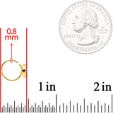 20G 5/16 Gold Tone Crescent Moon Seamless Circular Ring