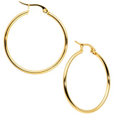 30mm Gold Tone PVD Stainless Steel Hoop Earrings