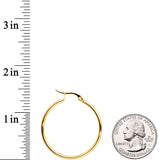 30mm Gold Tone PVD Stainless Steel Hoop Earrings