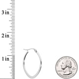 30mm Stainless Steel Oval Hoop Earrings