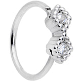 20G 5/16 Clear CZ Gem Infinity Symbol Seamless Circular Ring