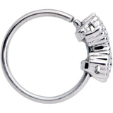 20G 5/16 Clear CZ Gem Infinity Symbol Seamless Circular Ring