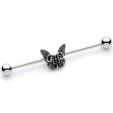 14G Death Mask Butterfly Industrial Barbell 38mm