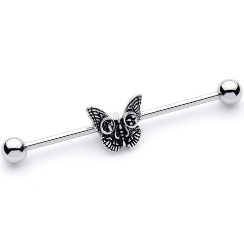 14G Death Mask Butterfly Industrial Barbell 38mm