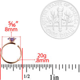 20G 5/16 Pastel Gem Rose Gold Tone Nose Hoop Set of 6