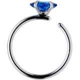 20G 5/16 Multicolor Single Gem Regal Rhombus Nose Hoop Set of 6