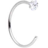 20G Clear Gem Rhombus Multiple Size Nose Hoop Set of 5