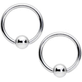 14G 7/16 1/2 Aqua Gem Flowers BCR Barbell Nipple Ring Set of 4