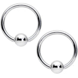 14G 7/16 1/2 Pink Gem Flowers BCR Barbell Nipple Ring Set of 4