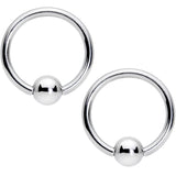 14G Clear Gem Gold Tone Flowers BCR Barbell Nipple Ring Set