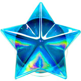 2G Blue Aurora Glass Faceted Star Double Flare Plug Set 6mm to 16mm Sizes