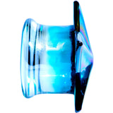 2G Blue Aurora Glass Faceted Star Double Flare Plug Set 6mm to 16mm Sizes