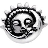 Celestial Romance Sun and Moon Barbell Tongue Ring