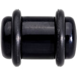 0G Basic Black Acrylic Straight Plug Set