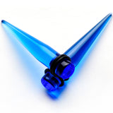 Blue Acrylic Straight Taper Set Available in Sizes  14G to 00G