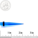 Blue Acrylic Straight Taper Set Available in Sizes  14G to 00G