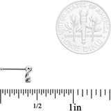 20G 1/4 Clear CZ Duo Dangle Nose Bone