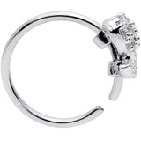 20G 5/16 Clear CZ Elegant Elephant Nose Hoop