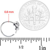 20G 5/16 Clear CZ Elegant Elephant Nose Hoop