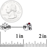 14G 9/16 State of Zen Yoga Om Lotus Flower Nipple Ring Set