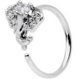 20G 5/16 Clear Gem Enticing Elephant Nose Hoop