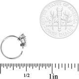 20G 5/16 Clear Gem Enticing Elephant Nose Hoop