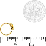 20G 5/16 Clear Black Gem Gold Tone Glamour Cat Nose Hoop