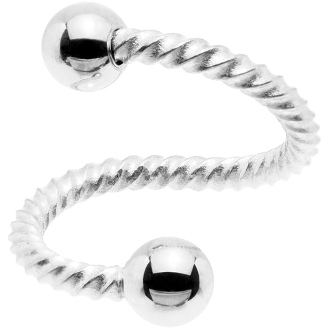 14G 3/8 Twisted Spiral Twister Belly Ring