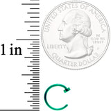 20G 5/16 Green Anodized Titanium Flat Disc Nose Hoop