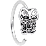 20G 5/16 Clear CZ Gem All About Owl Nose Hoop
