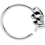 20G 5/16 Clear CZ Gem All About Owl Nose Hoop