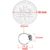 20G 5/16 Clear CZ Gem All About Owl Nose Hoop
