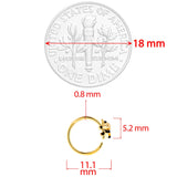 20G 5/16 Clear CZ Gem Gold Tone Busy Bumble Bee Nose Hoop