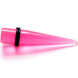 00G to 25mm Pink Acrylic Straight Taper Stretching Kit Set of 2